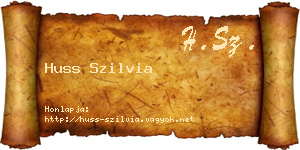 Huss Szilvia névjegykártya