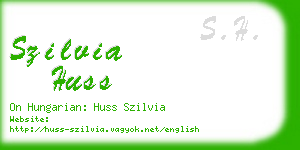 szilvia huss business card